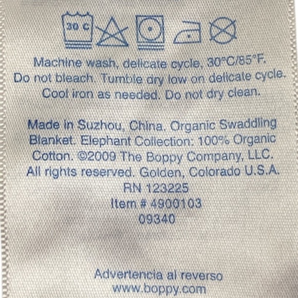Boppy blanket cotton swaddle in blue and white Size OS - Picture 6 of 8